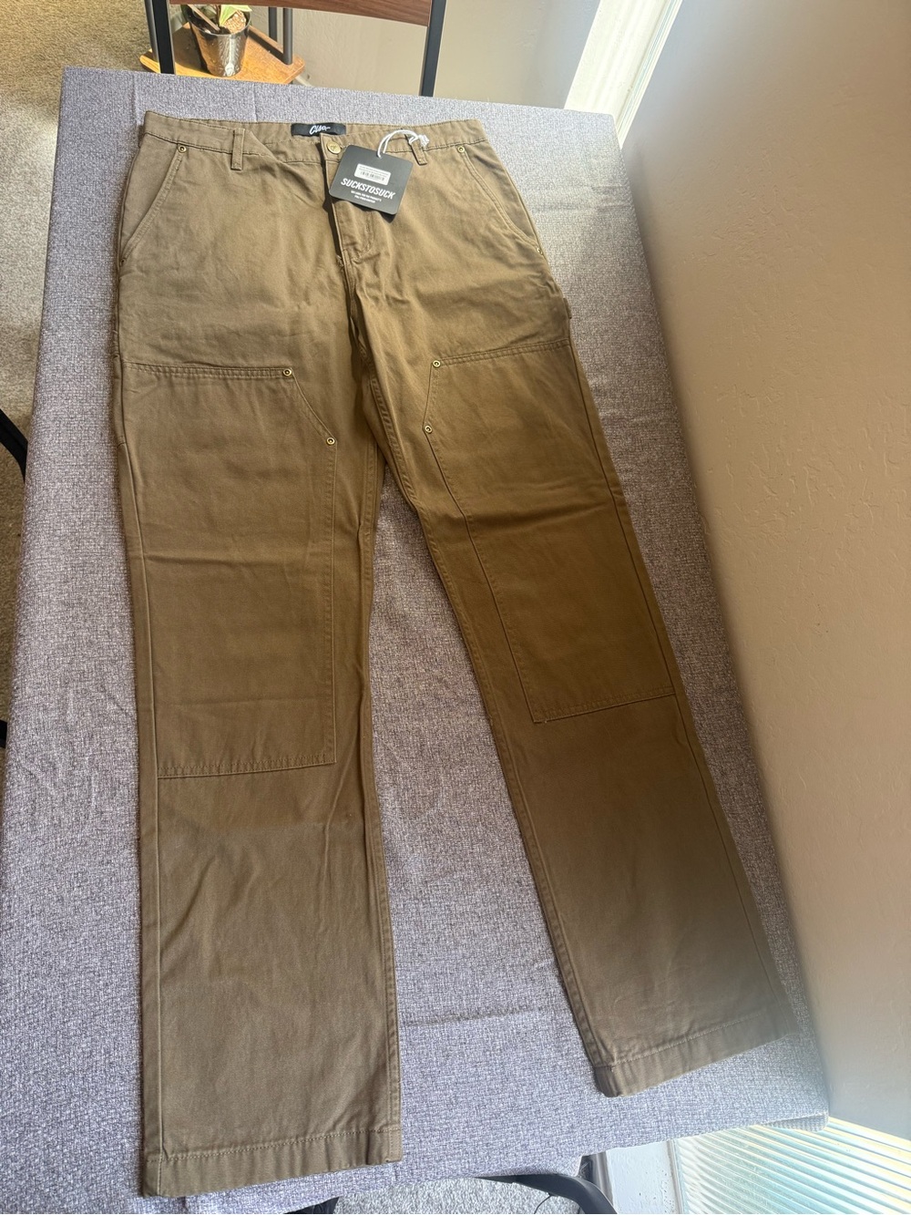 Men's Cargo Work Pants - Brown